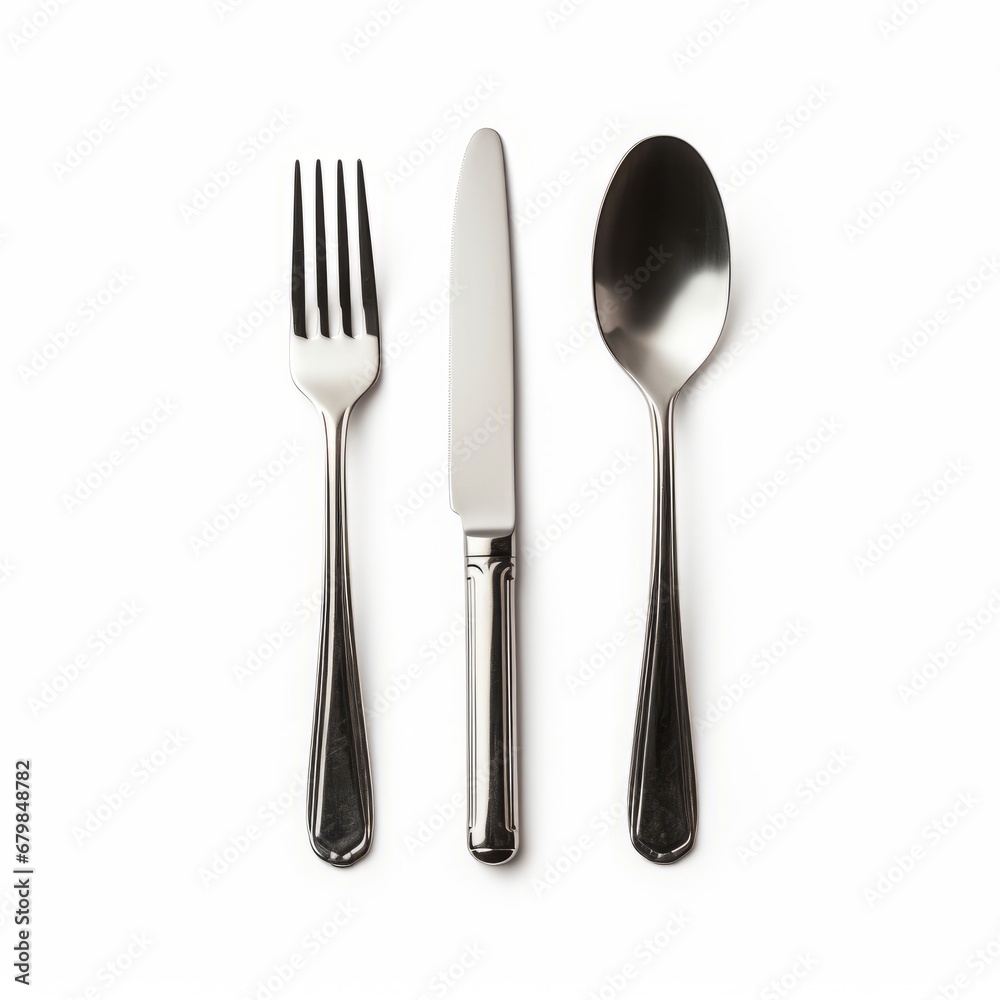 cutlery on a white background isolated. cutlery on a white background isolated.