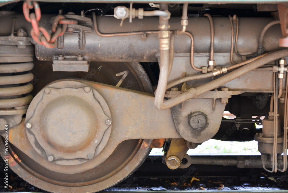 Old train, old wagon, rusty wagon wheels. A train that circulated in rails of smaller dimensions. Old train, old wagon, rusty wagon wheels. A train that circulated in rails of smaller dimensions.