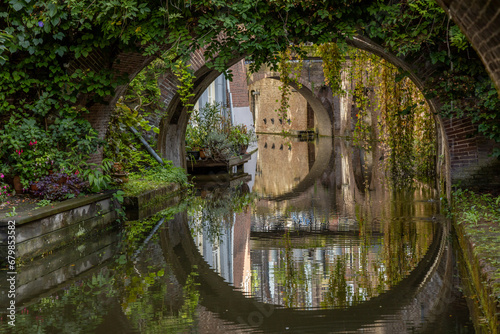 Utrecht, the Netherlands. 15 October 2023. Kromme Nieuwegracht and bridges. The Kromme Nieuwegracht is a canal in the center of the Dutch city of Utrecht photo