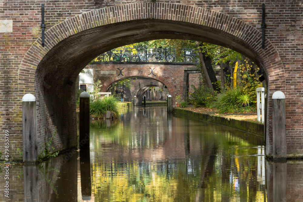 Utrecht, the Netherlands. 22 October 2023. Nieuwegracht and bridge. The Nieuwegracht is one of the most famous canals in the city center of the Dutch city of Utrecht.