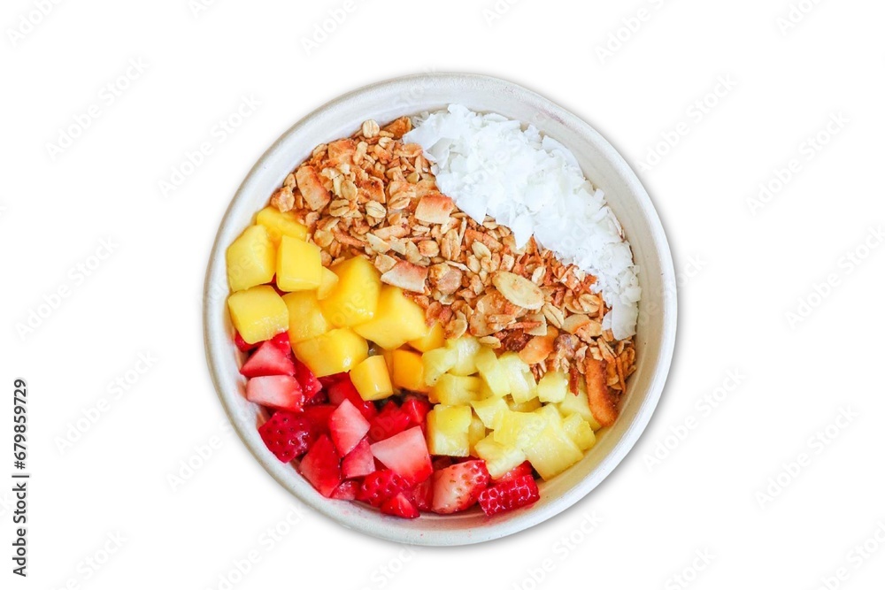 Healthy Breakfast on white background Healthy Breakfast on white background