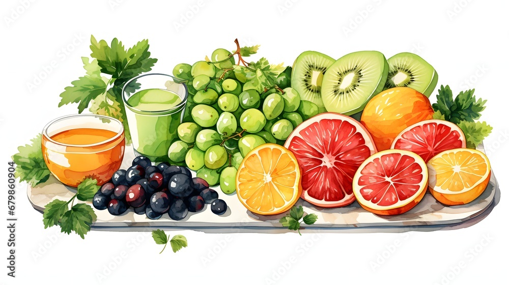 hand-drawn fresh fruits and berries, a bunch of ingredients for a fruit salad. white background. healthy dietary products. snacking, raw food, cooking. hand-drawn fresh fruits and berries, a bunch of ingredients for a fruit salad. white background. healthy dietary products. snacking, raw food, cooking.