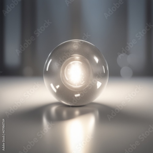 glass ball with reflection glass ball with reflection 3d rendering of a sphere on black background