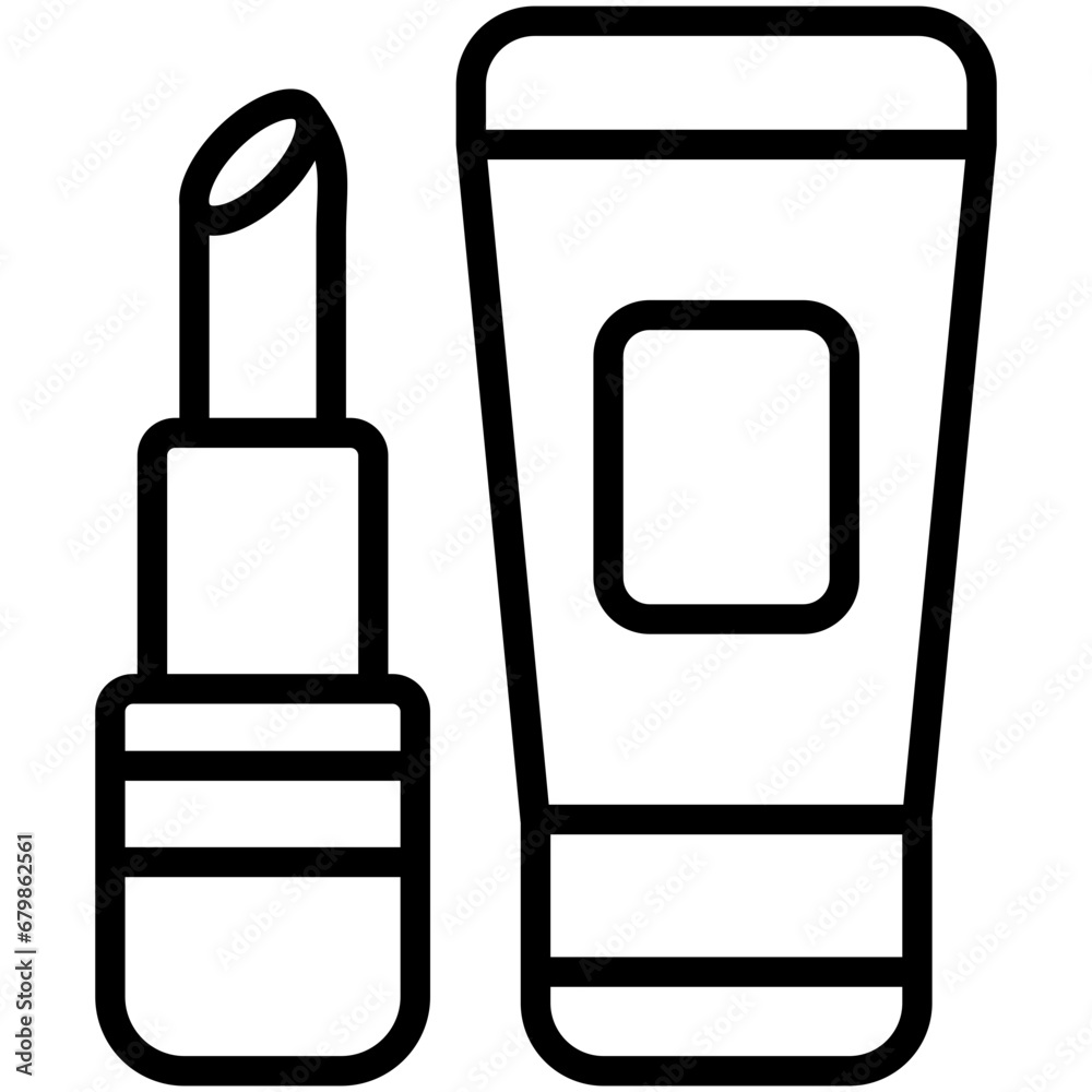 beauty cosmetic black outline icon, for woman beauty theme. beauty cosmetic black outline icon, for woman beauty theme.