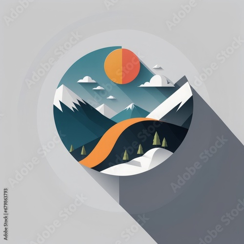 vector illustration of mountain in winter vector illustration of mountain in winter mountain la