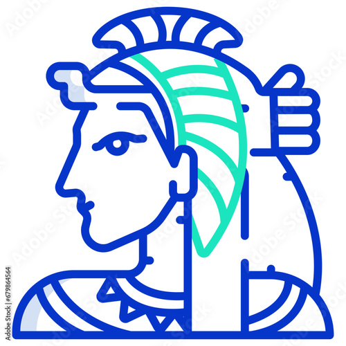 Outline color Cleopatra icon