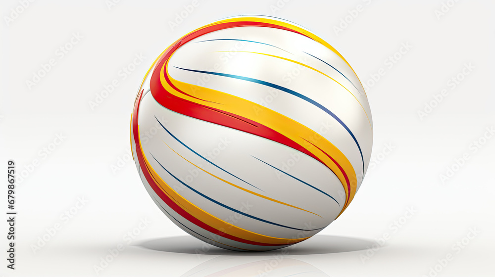 Water Polo Ball Isolated On White Background, Waterpolo Equipment For Water Polo Game, Water Polo Ball Concept. Generative AI