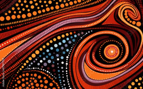 A folklore pattern by Aboriginal Australian traditions