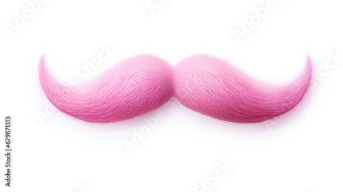 Pink Mustache on White Background Graphic Resource Asset Generative AI