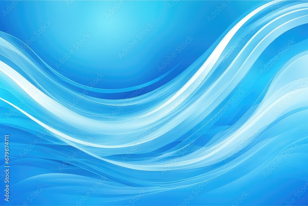 Abstract blue wave background. Stylized water flow banner Abstract blue wave background. Stylized water flow banner