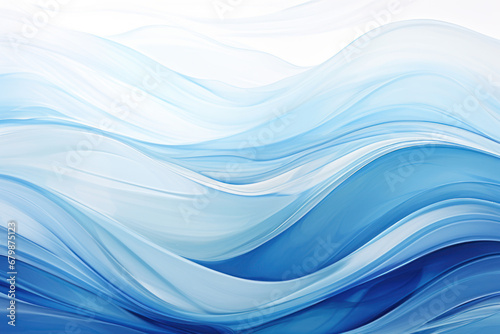 Abstract Paper Painting with Blue Wave Texture