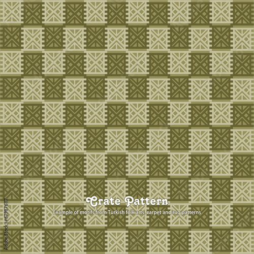 Turkish Rug and carpet design vector motif,