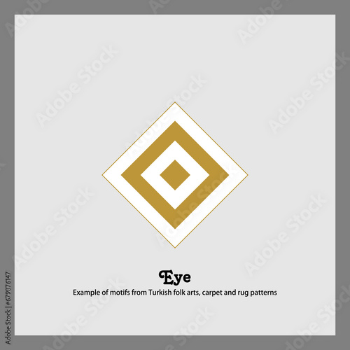 Turkish Rug and carpet design vector motif,