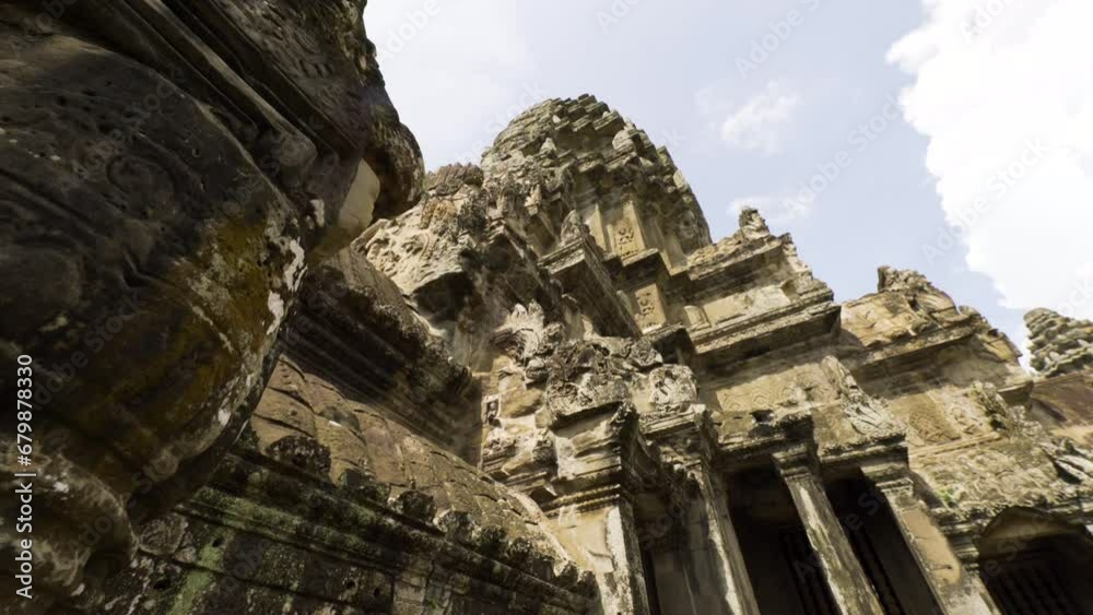 Cinematic gimbal shot of Angkor Wat archaeological site in Cambodia Cinematic gimbal shot of Angkor Wat archaeological site in Cambodia