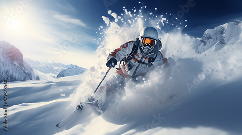 beautiful photography of ski winter season, snow, ultra HD © Altair Studio