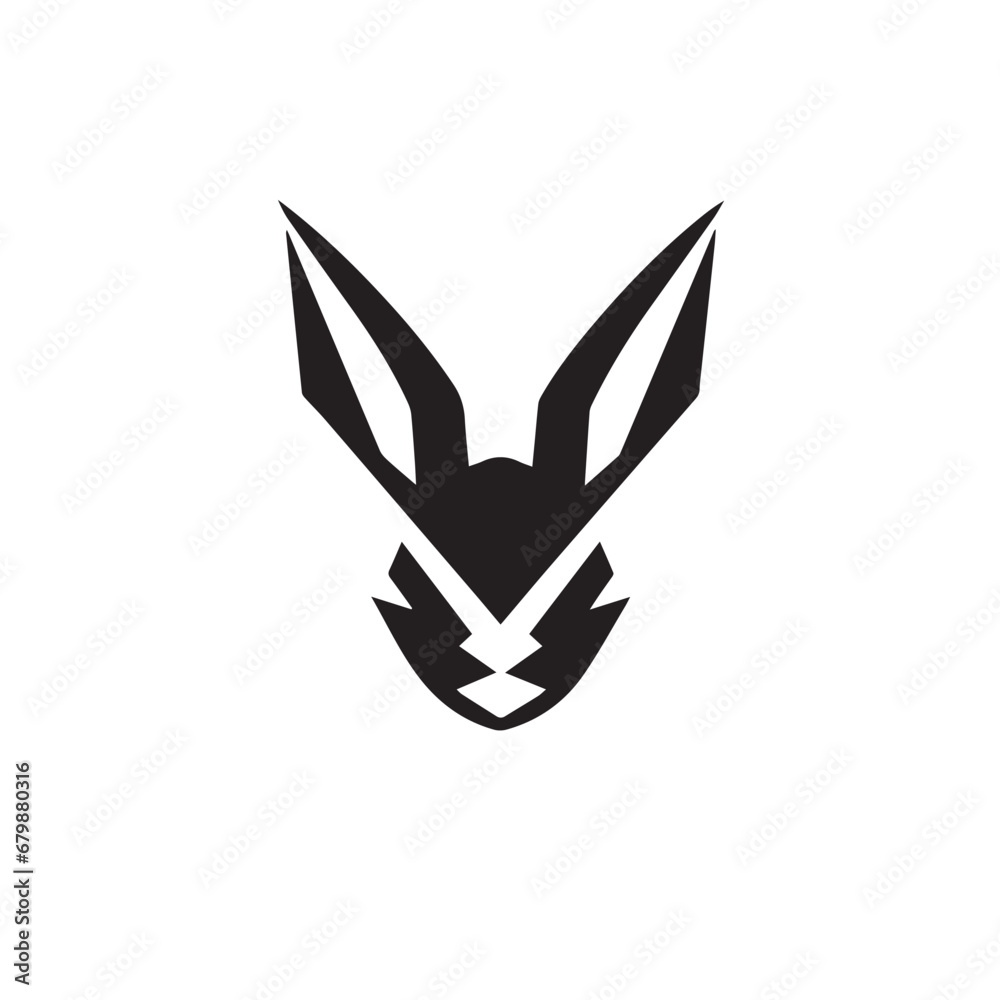 Rabbit in cartoon, doodle style. 2d vector illustration in logo, icon style. AI Generative