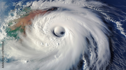 Satellite view of a tropical cyclone © Boraryn