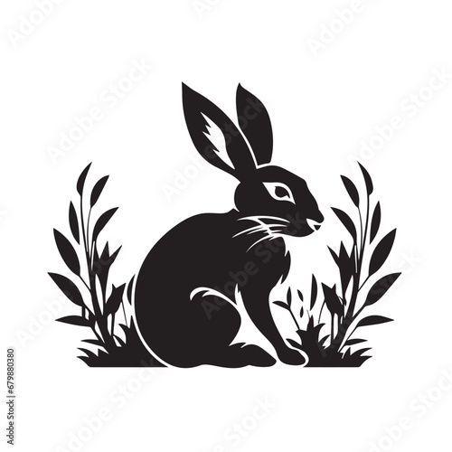 Rabbit in cartoon, doodle style. 2d vector illustration in logo, icon style. AI Generative