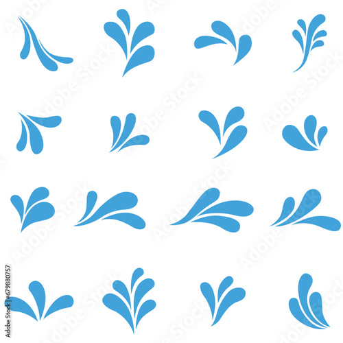 Set of spalsh water symbol  