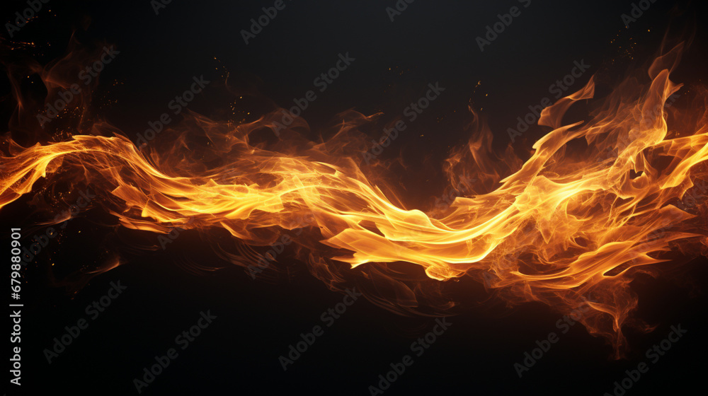 Des flammes et du feu sur un fond noir. Arrière-plan pour conception et création graphique. Des flammes et du feu sur un fond noir. Arrière-plan pour conception et création graphique.