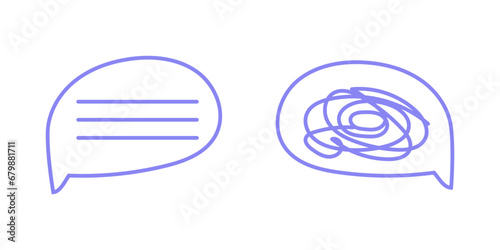 Bewildered thoughts in mind and clear straight thinking. Mental health concept