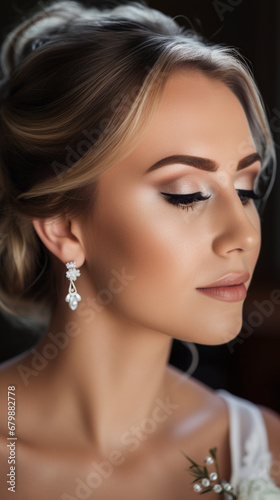 Wedding makeup. AI Generated photo
