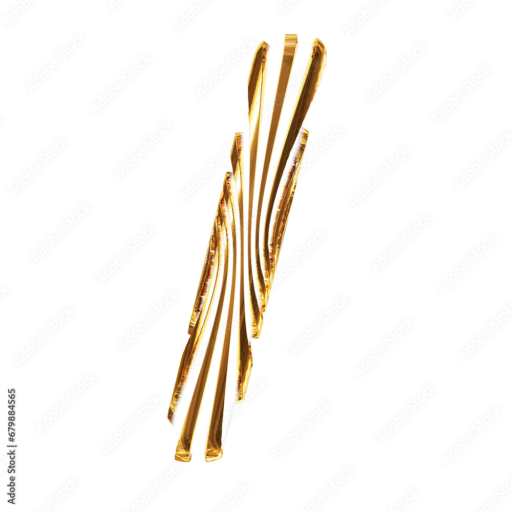 White symbol with ultra thin gold straps White symbol with ultra thin gold straps