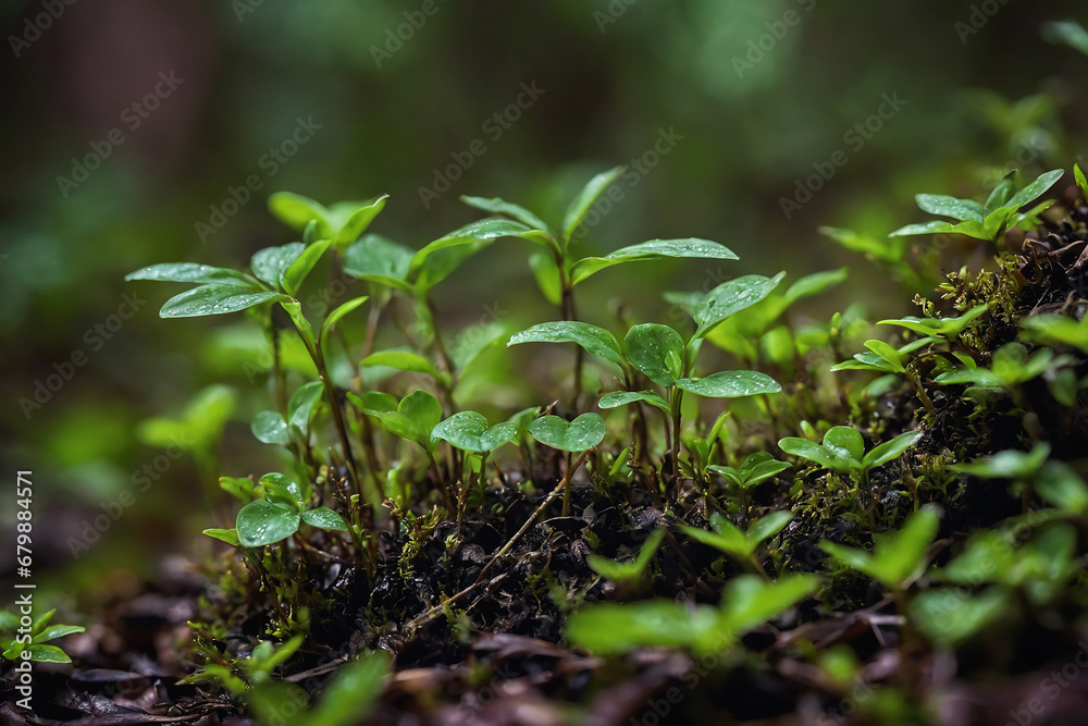 Young Plant Growing In Sunlight Young Plant Growing In Sunlight