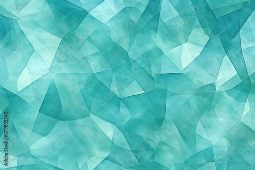 Aquamarine Mosaic  Vintage Abstract Illustration with a Splash of Color