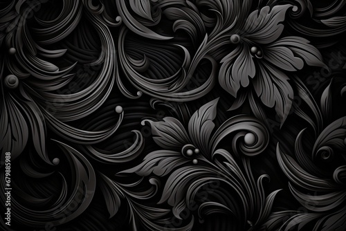 Black Color Seamless Textile: Aesthetic Elegance in Noir