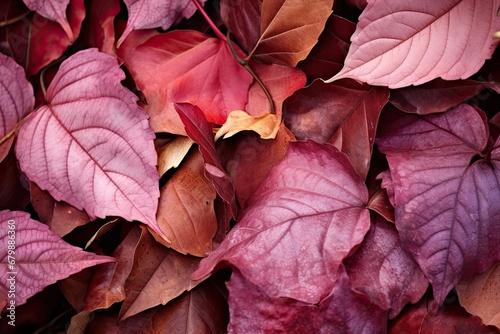 Burgundy Bliss: Captivating Rich Tones of Autumn Leaves