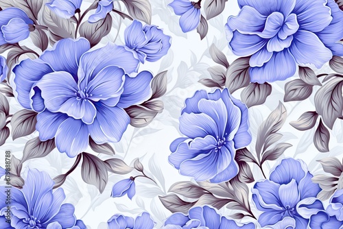 Periwinkle Dreams: A Seamless Textile Bursting with Color