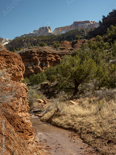 Cold Water Flows In Coal Pits Wash In Zion