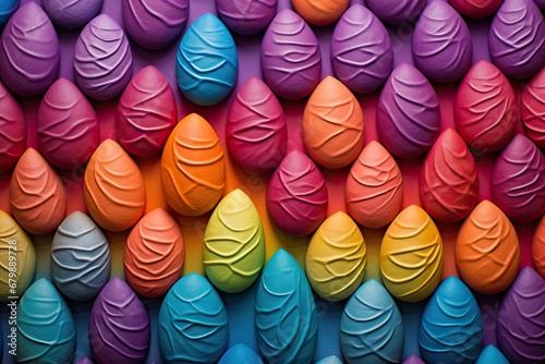 Colorful Eggs Fabric Texture Surface: Vibrant and Playful Interior Wall Design