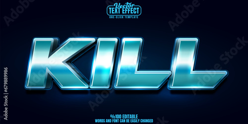 Killer editable text effect, customizable murderer and crime 3D font style