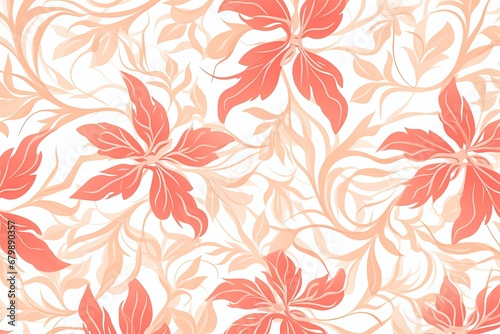 Coral Crush: Fashionable Decorative Pattern with a Splash of Color.