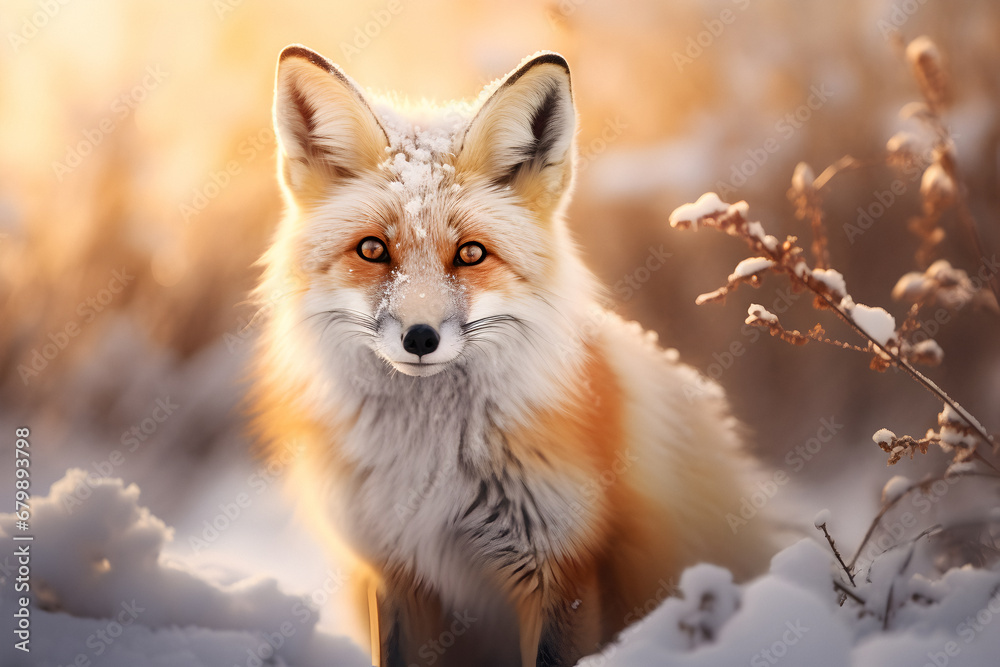winter fox, arctic fox, nature background winter fox, arctic fox, nature background