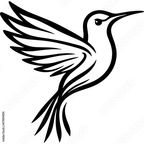 Fototapeta Naklejka Na Ścianę i Meble -  Bird colibri icon hand drawn vector design illustration