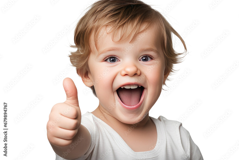 a high quality stock photograph of a toddler giving a thumbs up isolated on white background a high quality stock photograph of a toddler giving a thumbs up isolated on white background