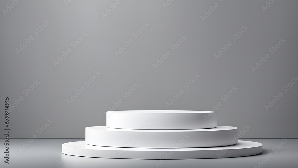 Empty podium on solid backgound Empty podium on solid backgound