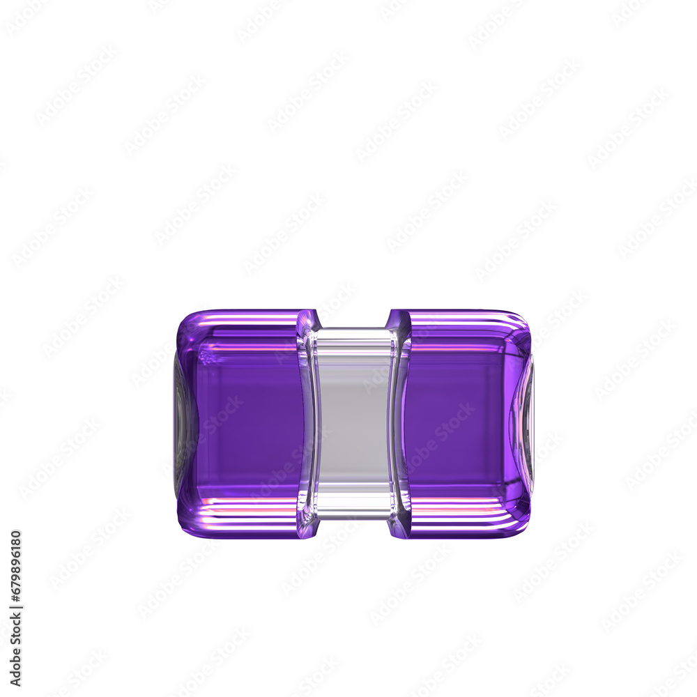 Silver symbol with purple inlays Silver symbol with purple inlays