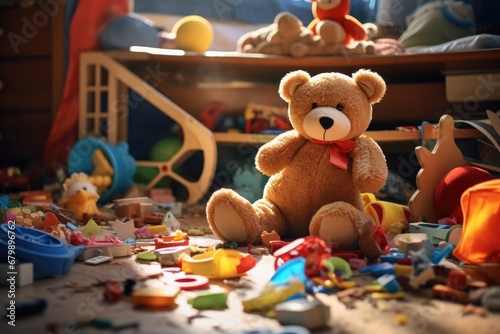 Creative Chaos: Playful Disorder in a Child's Imaginative Haven.