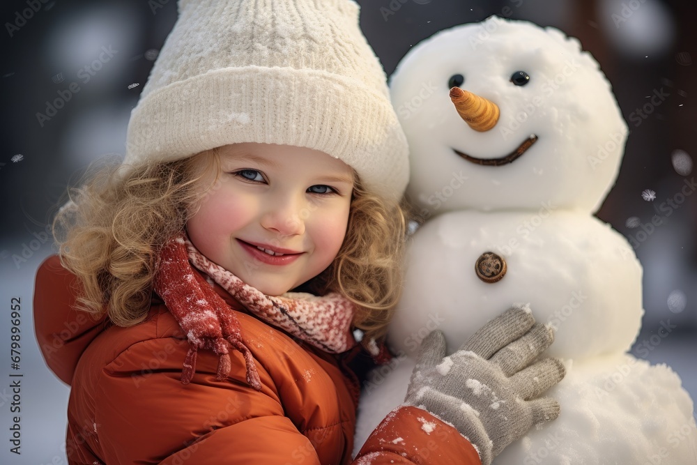 Snowy Smiles: Kids Creating Frosty Friends on a Playful Winter Day Snowy Smiles: Kids Creating Frosty Friends on a Playful Winter Day