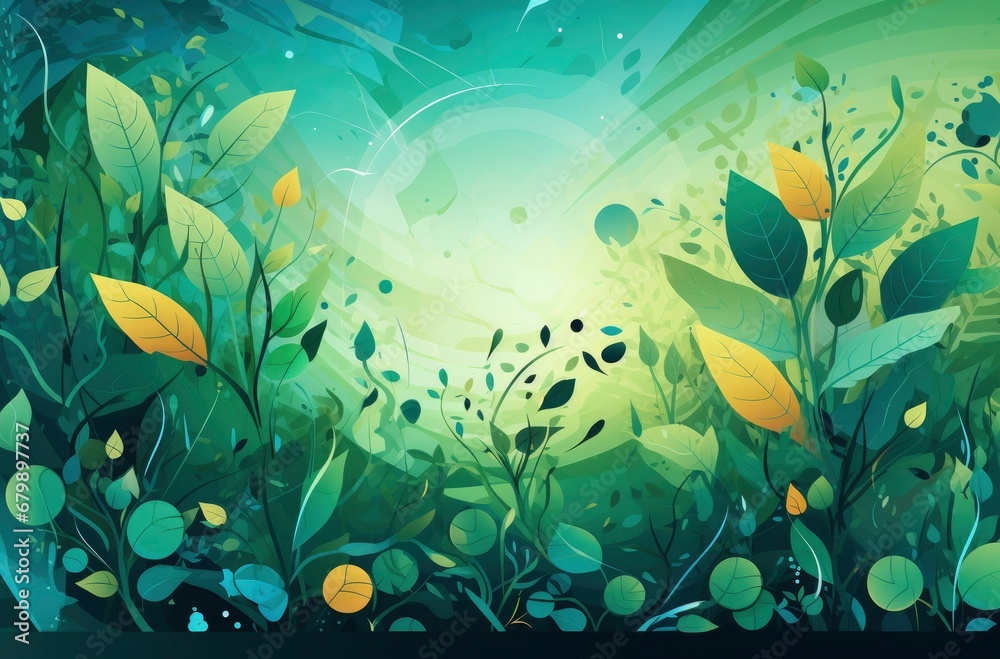 World Environment day concept 3d design background illustration. green ...