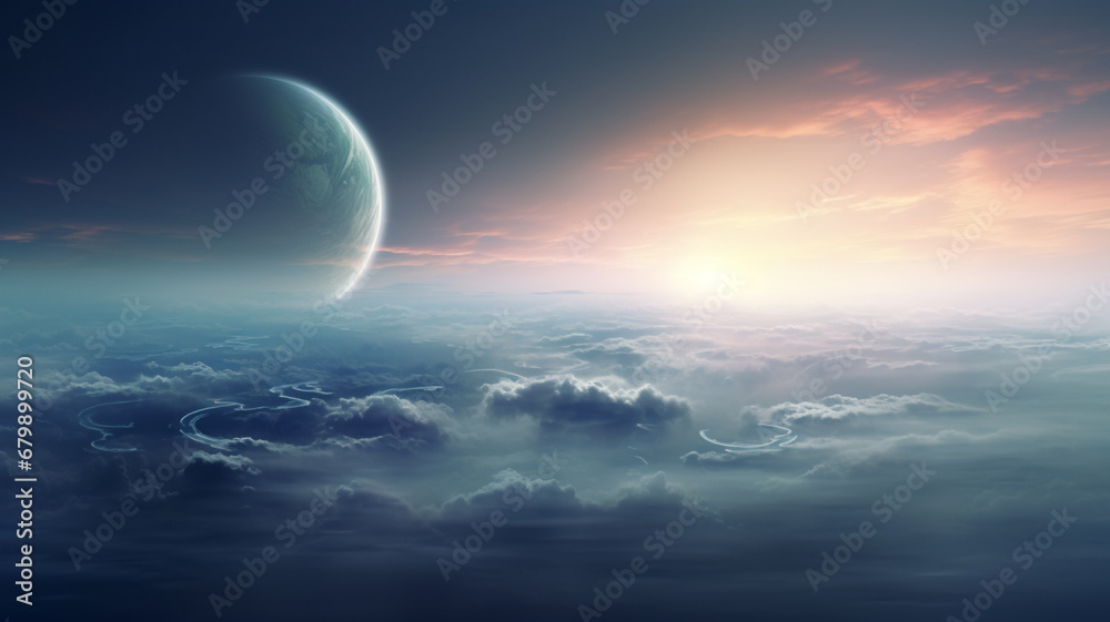 A close-up shot of a distant planet. AI Generative. A close-up shot of a distant planet. AI Generative.