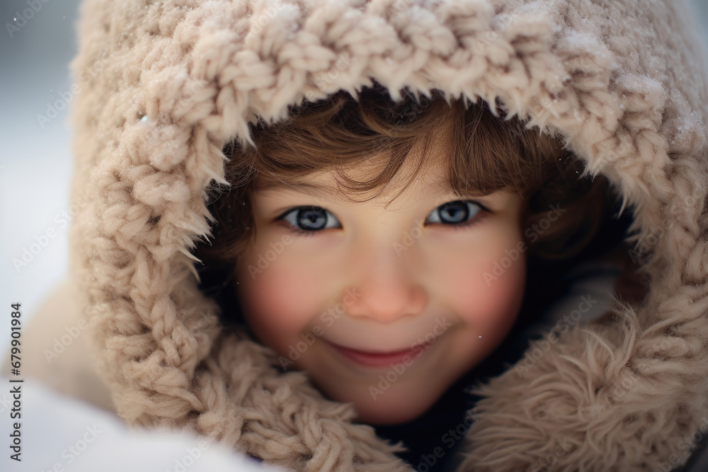 portrait of a girl in a fur hat portrait of a girl in a fur hat