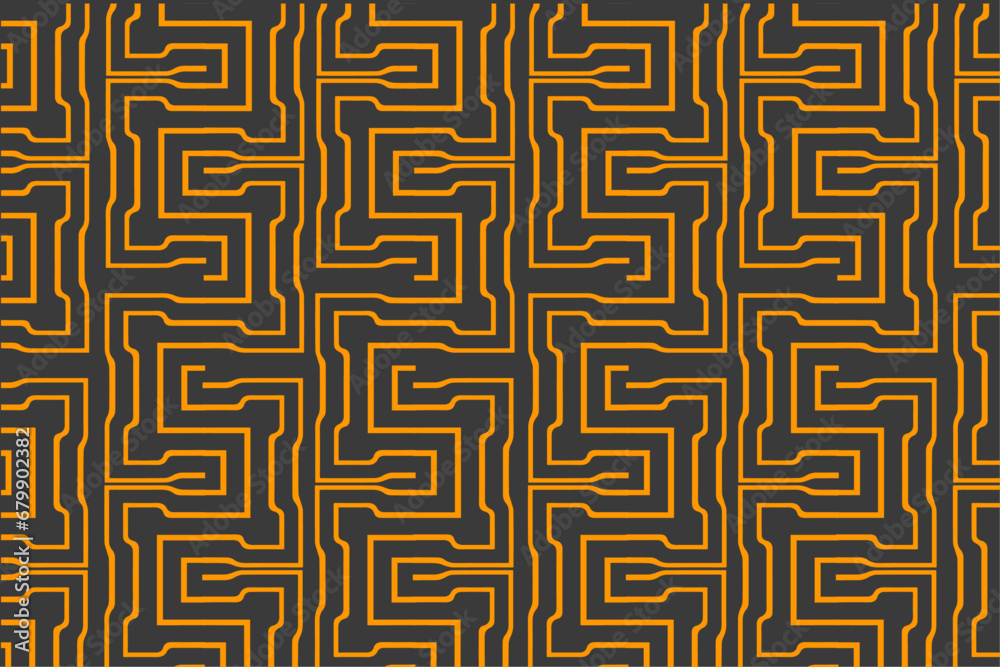 Luxury gold seamless pattern background. Geometric line stripe chevron square zigzag abstract art design. Vector illustration. Christmas seamless pattern background