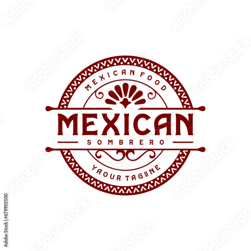 Sombrero Logo, mexican food © mei