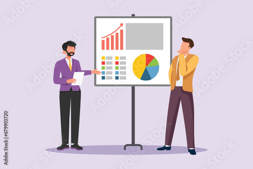 Happy People at work areas in corporate agency. Teamwork concept. Colored flat vector illustration isolated.