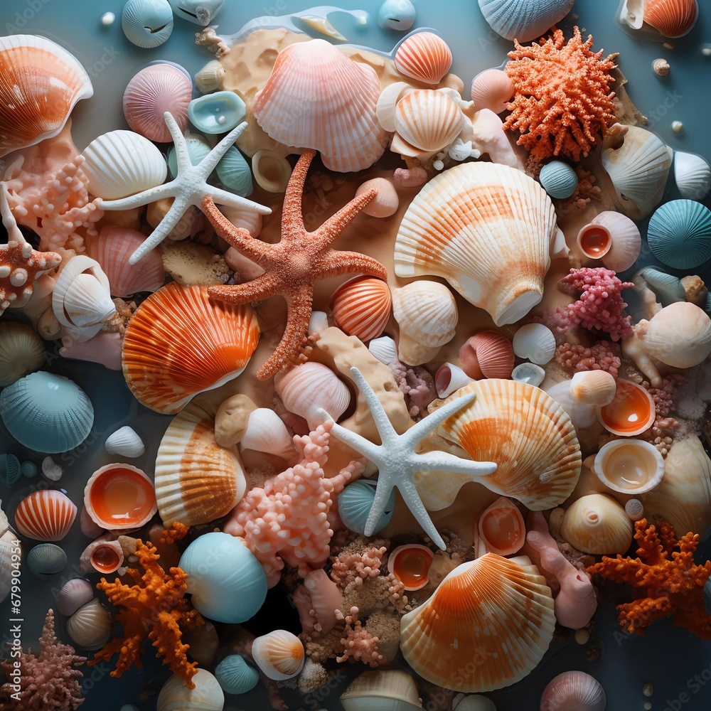 set of seashells set of seashells